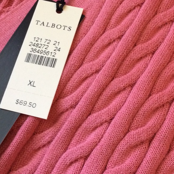 Talbots Cable Stitch Cardigan NWT Long Sleeve size XL - Picture 3 of 3